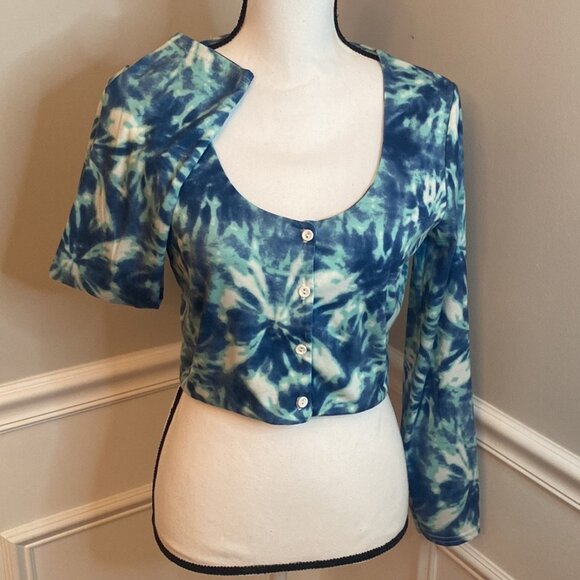 Pretty Little Thing Tie Dye Button up Top size 10 - Picture 1 of 6
